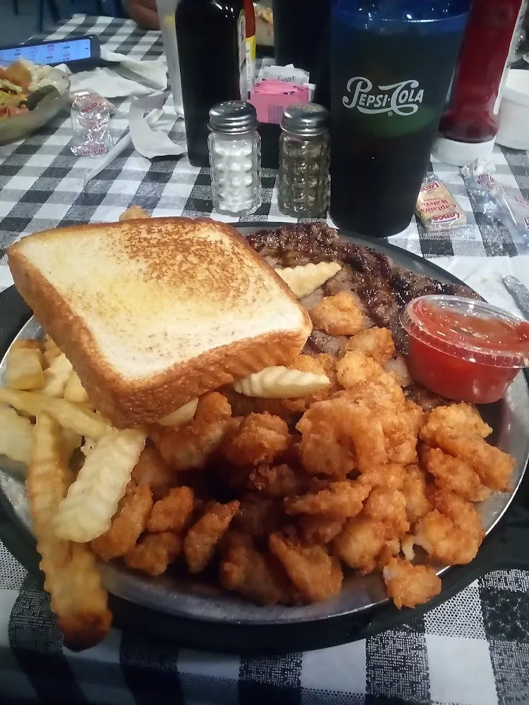 Ribeye and Shrimp Plate
